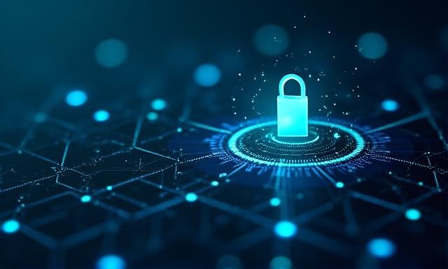 Abstract representation of data security and digital protection